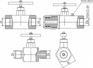 Клапан запорный прямоточный 2ПС.02-000-02 15х350 ХЛ