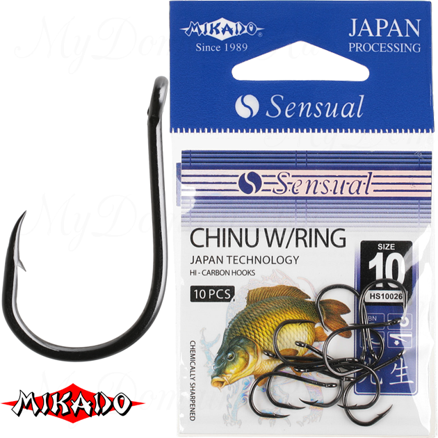 Крючки Mikado SENSUAL - CHINU W/RING № 2 BN (с ушком) уп.=10 шт., упак