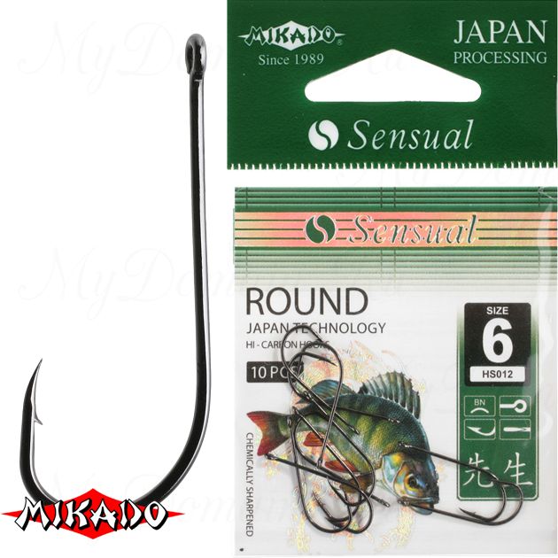 Крючки Mikado SENSUAL - ROUND № 10 BN (с ушком) уп.=10 шт., упак