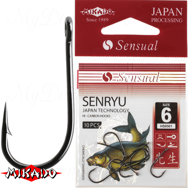 Крючки Mikado SENSUAL - SENRYU № 10 BN (с ушком) уп.=10 шт., упак