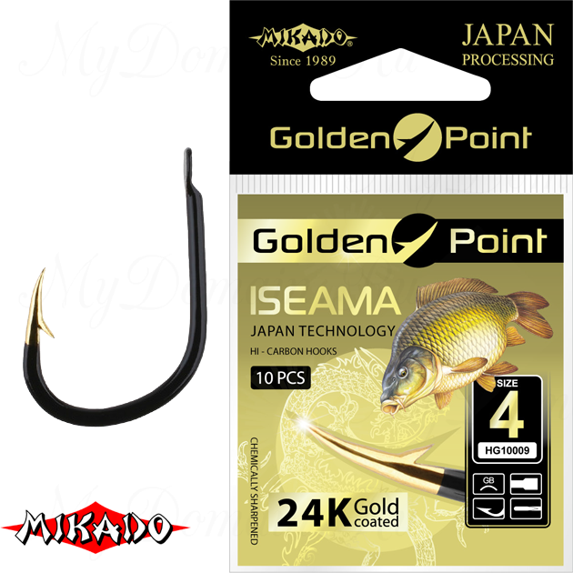 Крючки Mikado GOLDEN POINT - ISEAMA №  8 GB (с лопаткой) уп.=10 шт., упак