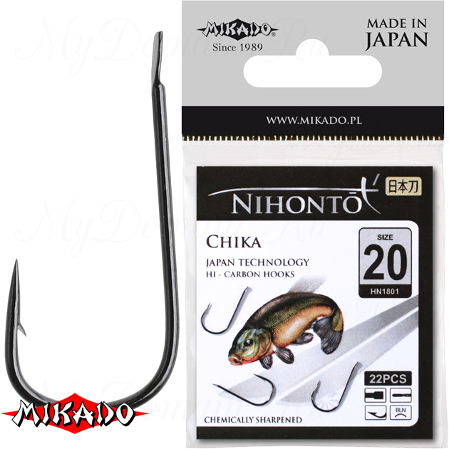 Крючки Mikado NIHONTO - CHIKA № 15 BN (с лопаткой) уп.=21 шт., упак