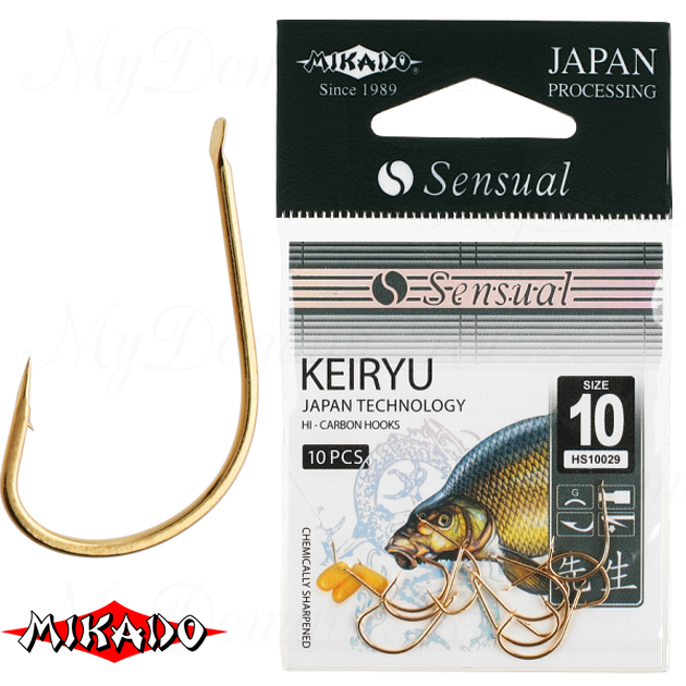 Крючки Mikado SENSUAL - KEIRYU № 10 G (с лопаткой) уп.=10 шт., упак