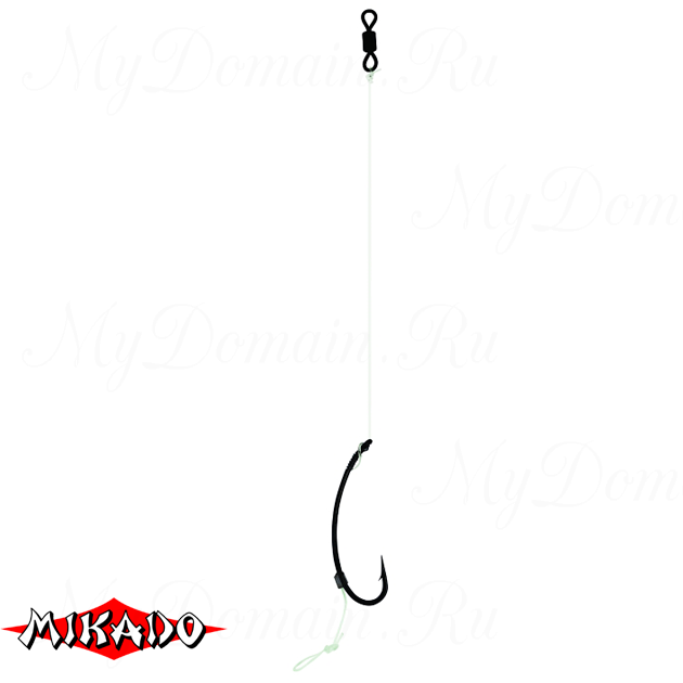 Крючки с поводками Mikado Carp Fine Line P16 "METHOD PASTE STIFF RIG" № 8 / 15 lbs / 13 см.  уп.=2 ш, упак