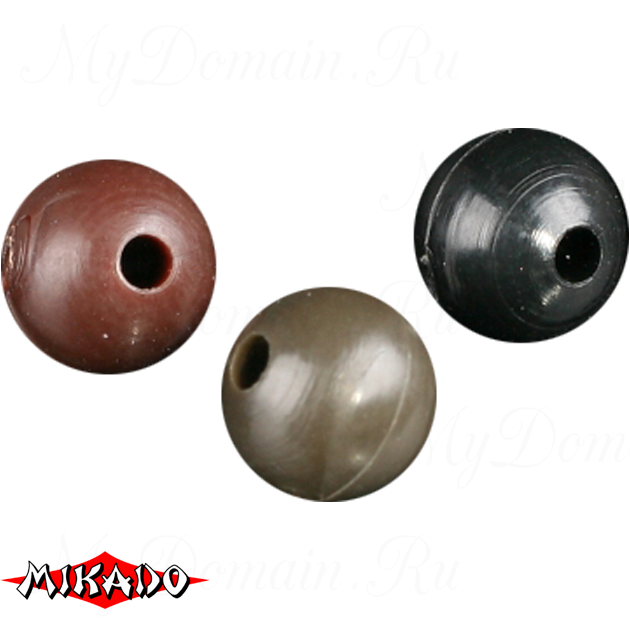 Силиконовые шарики Mikado 6 мм. (коричневый)  уп.=25 шт., упак