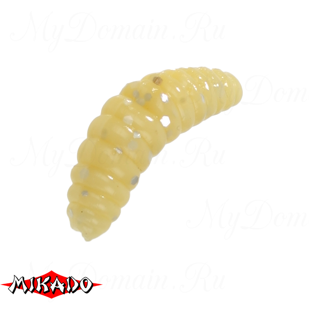 Личинка пчелы силиконовая Mikado TROUT CAMPIONE (чеснок) 2.0 см. / 006, упак