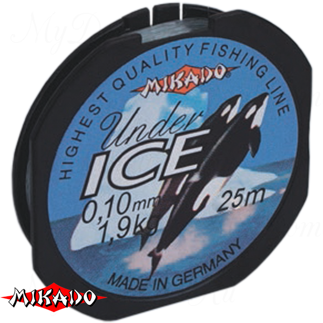 Леска мононить Mikado UNDER ICE 0,10 (25 м) - 1.90 кг.  уп.=10 шт., шт