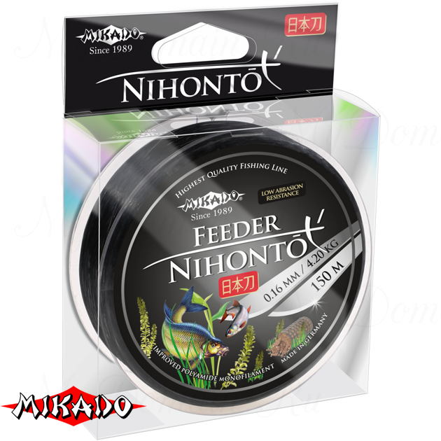 Леска мононить Mikado NIHONTO FEEDER 0,18 (150 м) - 4,95 кг,  уп.=10 шт., шт