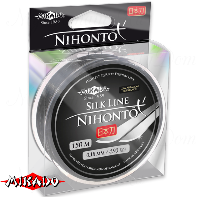 Леска мононить Mikado NIHONTO SILK LINE 0,14 (150 м) - 3.20 кг.  уп.=10 шт., шт