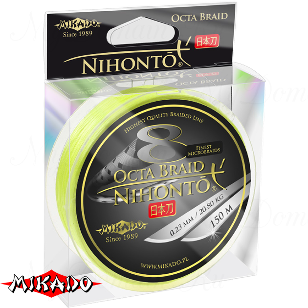 Плетеный шнур Mikado NIHONTO OCTA BRAID 0,20 fluo (150 м) - 18.10 кг., шт