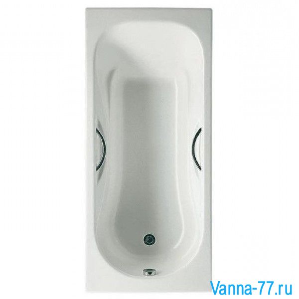 Чугунная ванна Roca Malibu 150х75 2315G000R с отверстиями для ручек, anti-slip