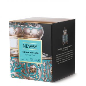 Чай зеленый Цветок жасмина Newby Jasmine Blossom в картонной пачке - 100 г (Англия)
