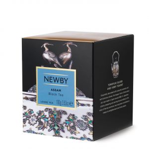 Чай черный листовой Ассам Newby Assam 220010 в картонной пачке - 100 г (Англия)