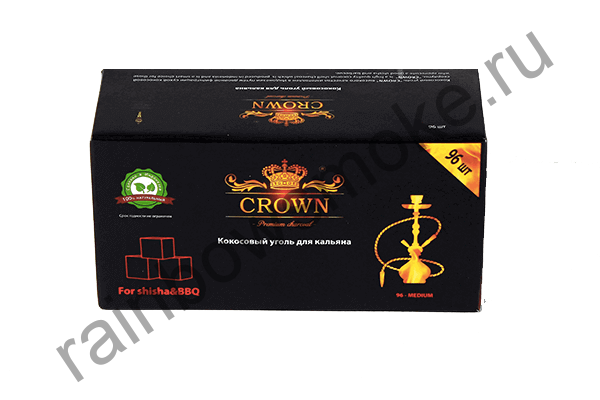 Уголь для кальяна Crown 22 мм (96 шт)