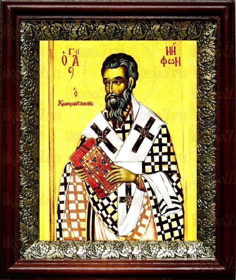 Нифонт Константинопольский (19х22), темный киот
