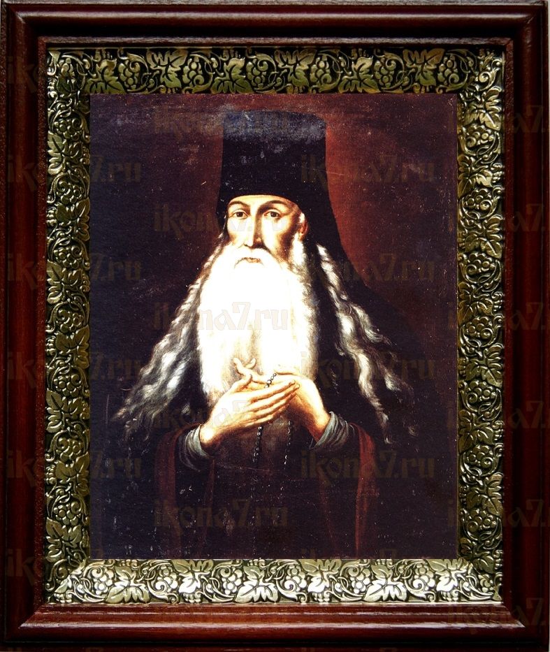Паисий Величковский (19х22), темный киот