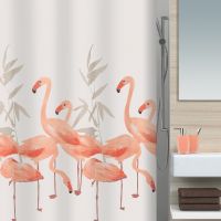 Штора для ванной Flamingo, розовый, 180 x 200 см