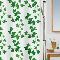 Штора для ванной Ivy с зелеными листьями, 180 x 200 см