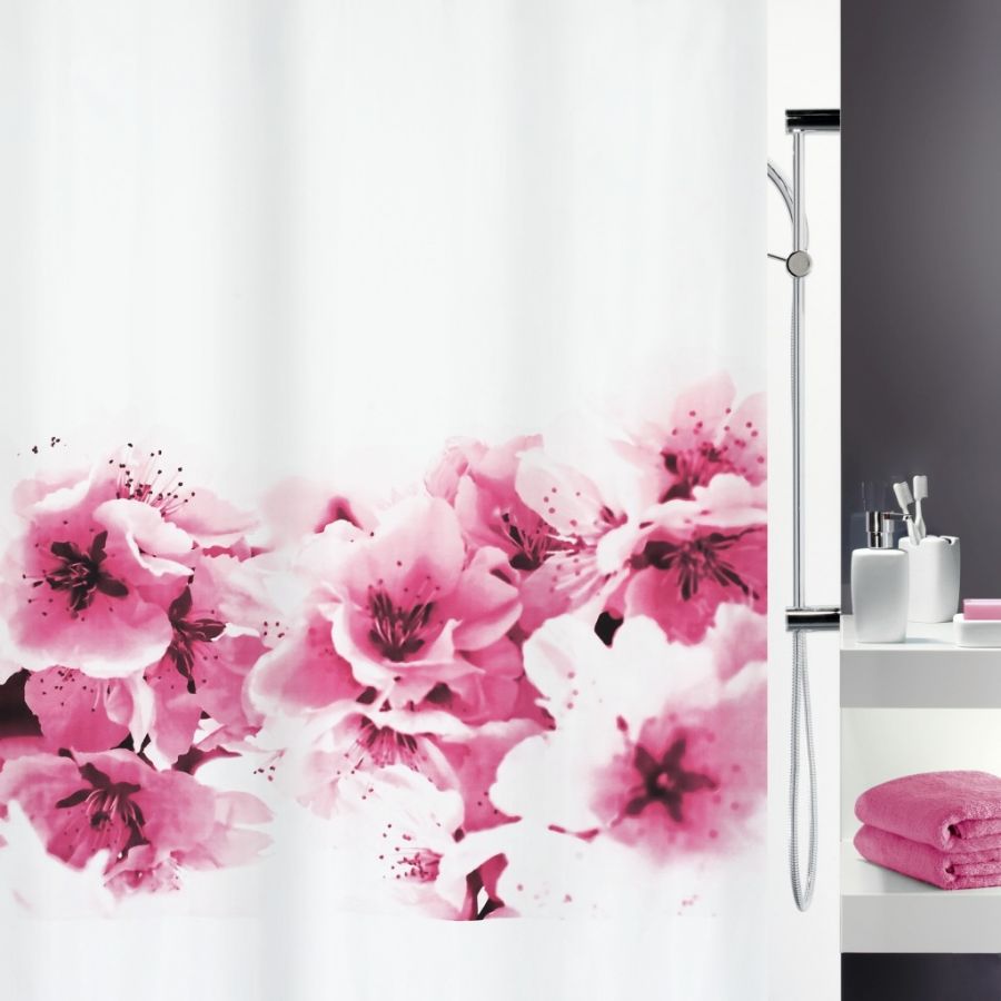Штора для ванной Amanda, розовый, 180 x 200 см
