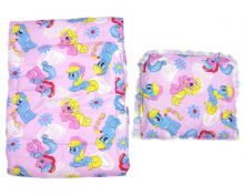Комплект в кроватку: одеяло, подушка (розовый единорог) Мамин Малыш OPTMM.RU