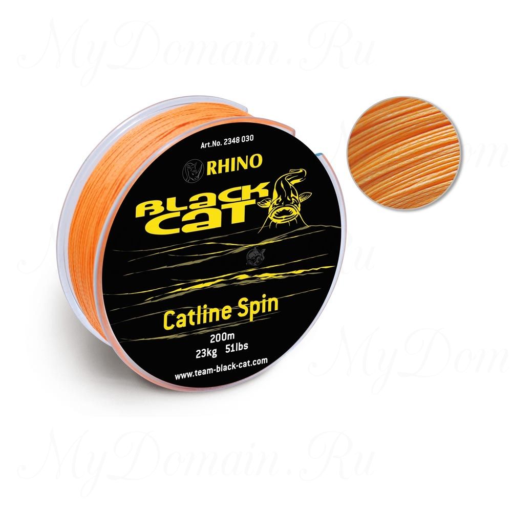 Леска Black Cat Catline Spin, цвет Orange, (27.5 кг) (200 м)