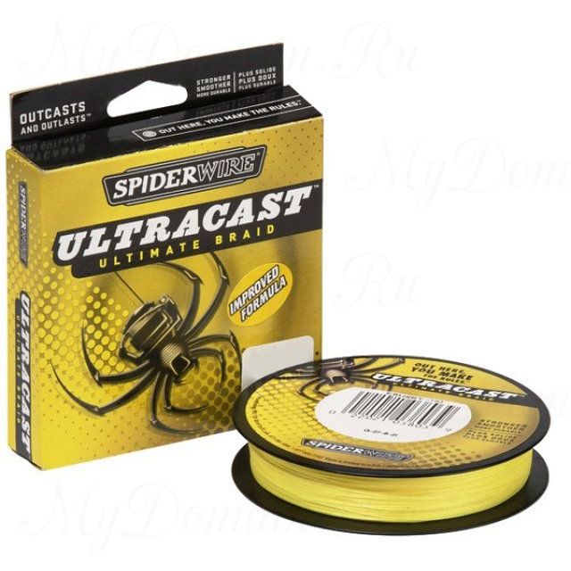 Плетеный шнур SpiderWire Ultracast, цвет Yellow, 0.20 мм (270 м)