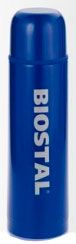 Термос BIOSTAL NB500C-B с двойной колбой цветной синий (узкое горло)