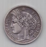 5 франков 1849 г. редкий год. Франция