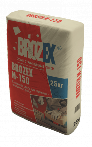 Brozex М150 W Брик Кладочная смесь высокопрочная МОРОЗОСТОЙКАЯ 25кг, шт код:073353
