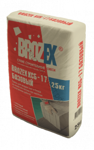 Клей для ячеистых блоков Brozex КСБ-17 Зимний 25 кг 1уп= 48 шт.