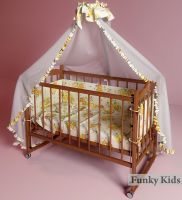 Кровать для новорожденных Фанки Литл №2 (колесо, качалка, автостенка)
