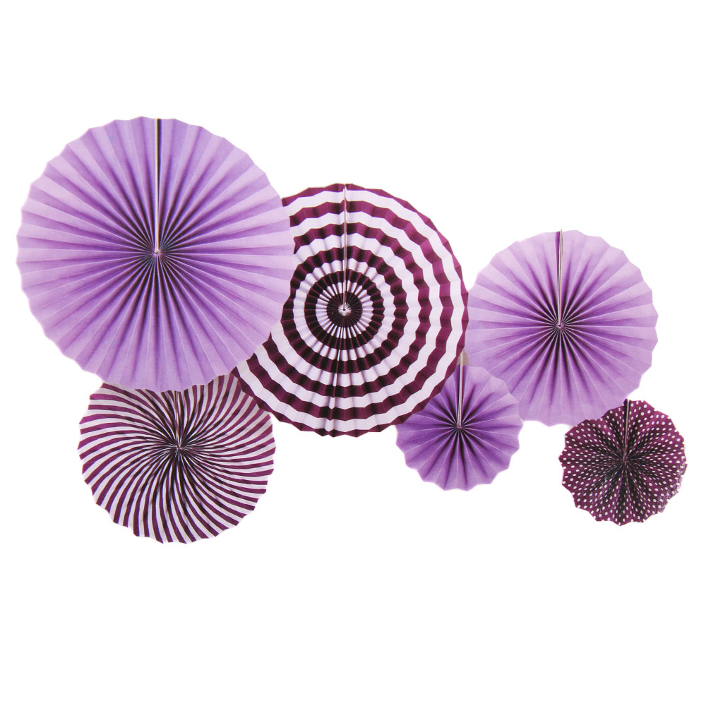Набор из 6 фантов Фиолетовый с узором