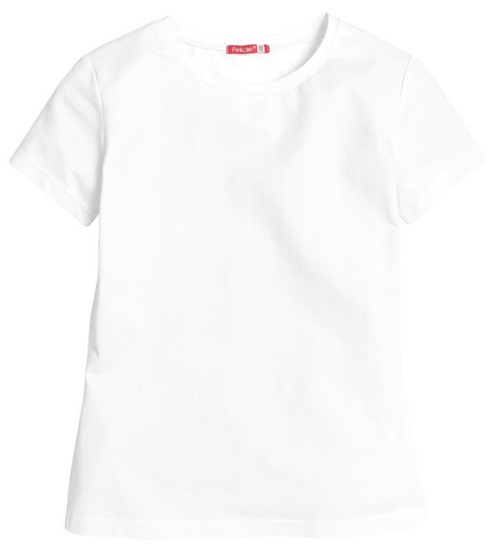 Белая хлопковая футболка для девочки