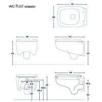 схема унитаза Disegno Ceramica Fluid 570