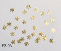 Логотип "Снежинки ажурные золото", 25 штук SZ-03