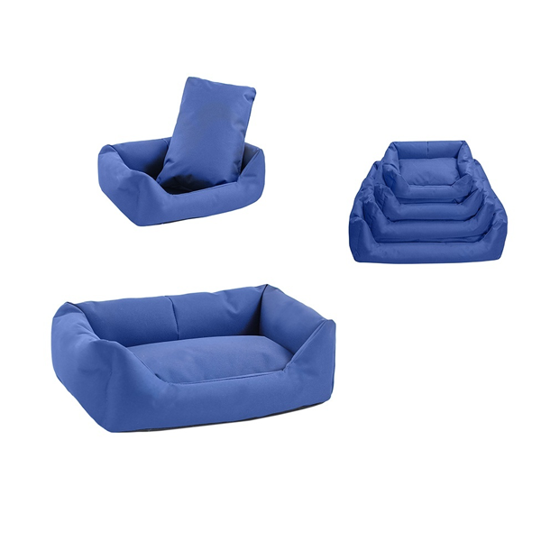 Лежак Yami-Yami прямоугольный с подушкой №1 темно-синий для кошек 55х40х18см