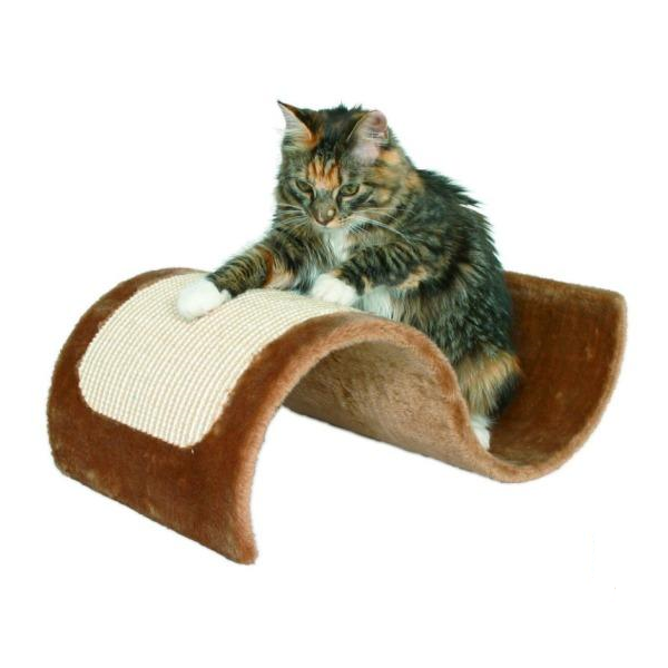 Когтеточка Trixie Волна плюшевая сизаль для кошек 50х29х18см