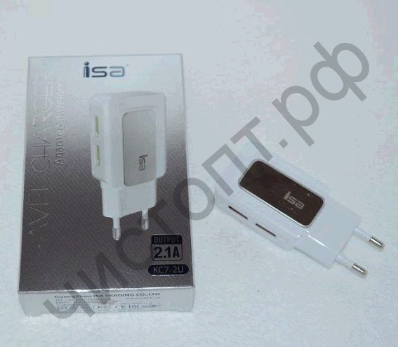 СЗУ KC7-2U с 2 USB выходами (2100mA,5V)