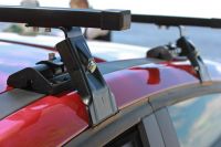Универсальный багажник на крышу Lada X-Ray, Евродеталь, вид А, стальные прямоугольные дуги