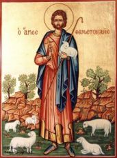 Фемистоклей Мирликийский  (рукописная икона)