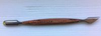 Пушер (лопатка) двухсторонний с деревянной ручкой