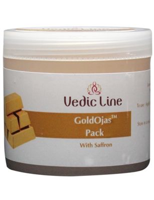 Гелевая золотая маска с экстрактом шафрана и золотой пудрой | 100 мл | Vedic Line