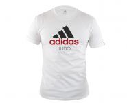 Футболка детская бело-чёрная Adidas Community T-Shirt Judo Kids ADICTJ-K