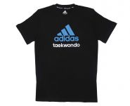 Футболка детская чёрна -синяя Adidas Community T-Shirt Taekwondo Kids ADICTTKD-K