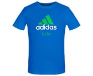 Футболка детская сине-зелёная Adidas Community T-Shirt Judo Kids ADICTJ-K