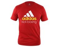 Футболка красно-белая Adidas Community T-Shirt Kickboxing ADICTKB
