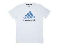 Футболка бело-синяя Adidas Community T-Shirt Taekwondo ADICTTKD