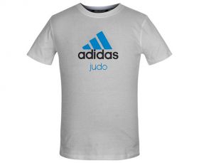 Футболка серо-синяя Adidas Community T-Shirt Judo ADICTJ