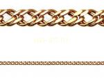 Позолоченная цепочка или браслет "Двойной ромб", 8 мм (арт. 250126)