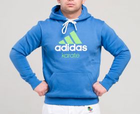 Толстовка с капюшоном сине-зеленая (Худи) Adidas Community Hoody Karate ADICHK